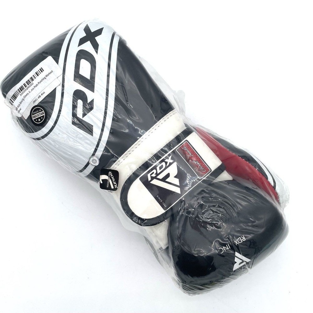 RDX Kids Boxing Gloves JBG-4B Junior 6oz Black White New
